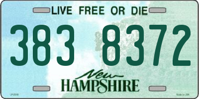 NH license plate 3838372
