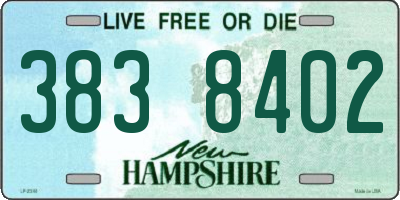 NH license plate 3838402
