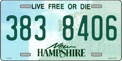 NH license plate 3838406
