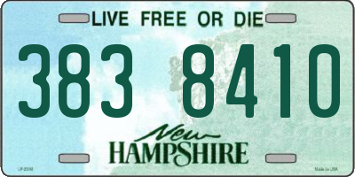 NH license plate 3838410