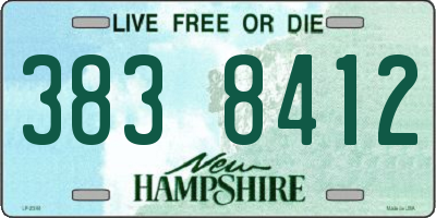 NH license plate 3838412