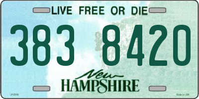 NH license plate 3838420