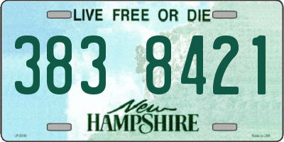NH license plate 3838421