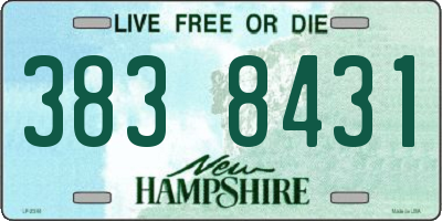 NH license plate 3838431