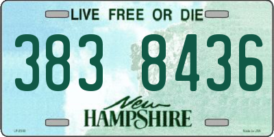 NH license plate 3838436