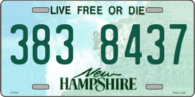 NH license plate 3838437
