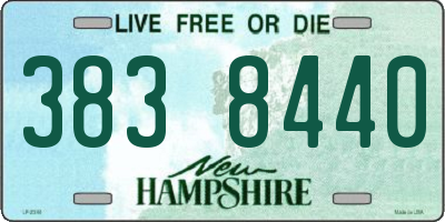NH license plate 3838440