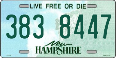 NH license plate 3838447