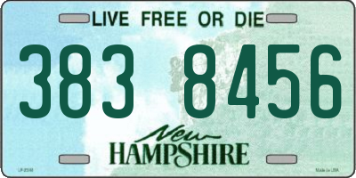 NH license plate 3838456