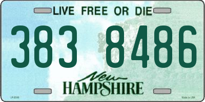 NH license plate 3838486