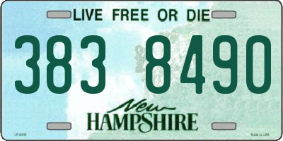 NH license plate 3838490