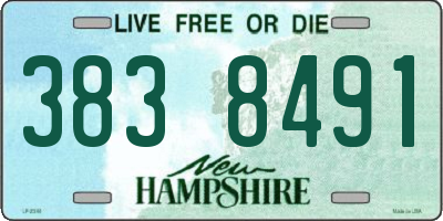 NH license plate 3838491