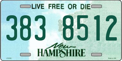 NH license plate 3838512