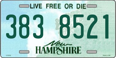 NH license plate 3838521