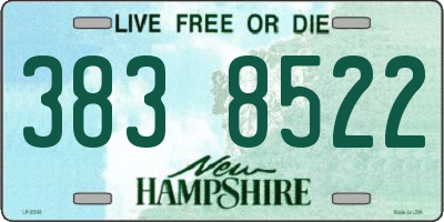 NH license plate 3838522