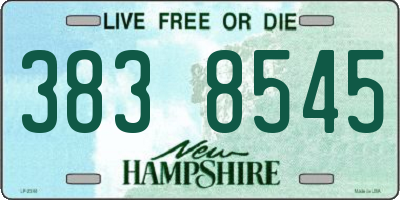 NH license plate 3838545