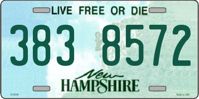 NH license plate 3838572