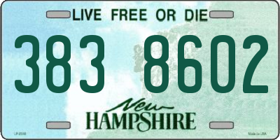 NH license plate 3838602