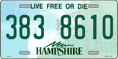 NH license plate 3838610