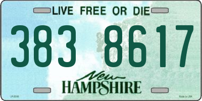 NH license plate 3838617