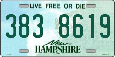 NH license plate 3838619