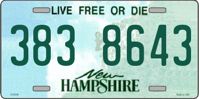 NH license plate 3838643
