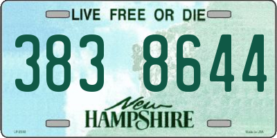 NH license plate 3838644