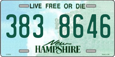 NH license plate 3838646