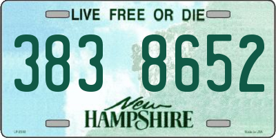 NH license plate 3838652