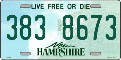 NH license plate 3838673