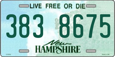 NH license plate 3838675