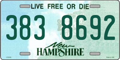 NH license plate 3838692