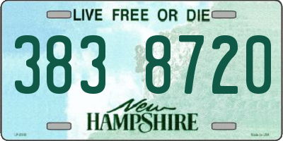 NH license plate 3838720