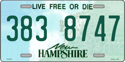 NH license plate 3838747
