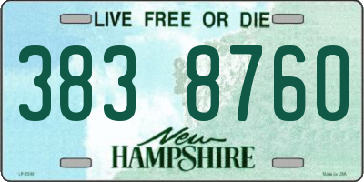 NH license plate 3838760
