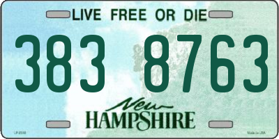 NH license plate 3838763