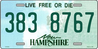NH license plate 3838767