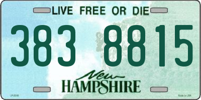 NH license plate 3838815