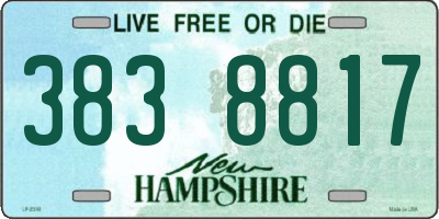 NH license plate 3838817