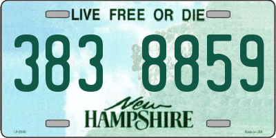NH license plate 3838859