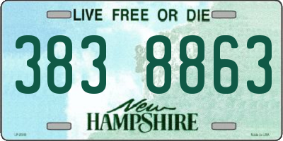 NH license plate 3838863