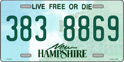 NH license plate 3838869