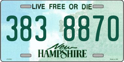 NH license plate 3838870