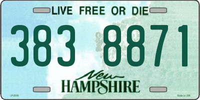 NH license plate 3838871