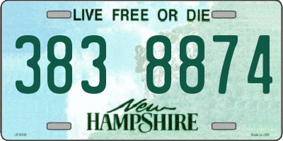 NH license plate 3838874