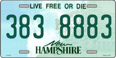 NH license plate 3838883