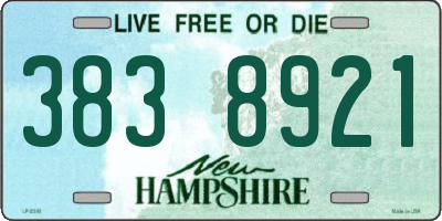 NH license plate 3838921