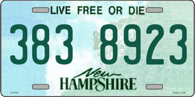 NH license plate 3838923