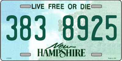 NH license plate 3838925