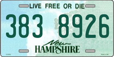 NH license plate 3838926